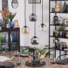Ripoll Hanglamp, Kogellampje, Cluster hanglamp Amber, Duidelijk, Rookkleurig, 4-lichts