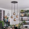 Ripoll Hanglamp, Kogellampje, Cluster hanglamp Chroom, Rookkleurig, 4-lichts