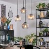 Koyoto Hanglamp, Kogellampje, Cluster hanglamp Amber, Duidelijk, Rookkleurig, 4-lichts