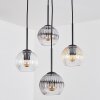 Koyoto Hanglamp, Kogellampje, Cluster hanglamp Amber, Duidelijk, Rookkleurig, 4-lichts