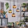 Koyoto Hanglamp, Kogellampje, Cluster hanglamp Blauw, Groen, Koperkleurig, 4-lichts
