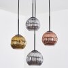 Ripoll Hanglamp, Kogellampje, Cluster hanglamp Goud, Koperkleurig, Rookkleurig, 4-lichts