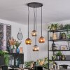 Ripoll Hanglamp, Kogellampje, Cluster hanglamp Goud, Koperkleurig, Rookkleurig, 4-lichts