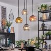 Ripoll Hanglamp, Kogellampje, Cluster hanglamp Goud, Duidelijk, Koperkleurig, Rookkleurig, 4-lichts