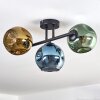 Ripoll Plafondlamp, Kogellampje Blauw, Goud, Groen, 3-lichts