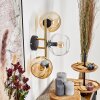 Koyoto Kogellampje, Wandlamp Goud, Zwart, 3-lichts