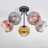 Ripoll Plafondlamp, Kogellampje Chroom, Goud, Duidelijk, Koperkleurig, Rookkleurig, 5-lichts