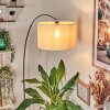 Bassagoda Staande lamp, Booglampen Chroom, Zwart, 1-licht, Stoffen kap