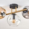 Ripoll Plafondlamp, Kogellampje Goud, Zwart, 3-lichts