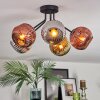 Ripoll Plafondlamp, Kogellampje Chroom, Goud, Koperkleurig, Rookkleurig, 5-lichts