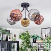 Ripoll Plafondlamp, Kogellampje Chroom, Goud, Koperkleurig, Rookkleurig, 5-lichts