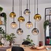 Gastor Hanglamp, Kogellampje, Hanglamp Amber, Goud, Duidelijk, Rookkleurig, 8-lichts