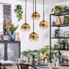 Ripoll Hanglamp, Kogellampje, Cluster hanglamp Goud, Duidelijk, 4-lichts