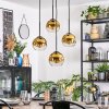 Ripoll Hanglamp, Kogellampje, Cluster hanglamp Goud, Duidelijk, 4-lichts