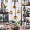 Ripoll Hanglamp, Kogellampje, Cluster hanglamp Goud, Duidelijk, 4-lichts