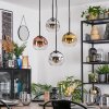 Ripoll Hanglamp, Kogellampje, Cluster hanglamp Chroom, Goud, Duidelijk, Koperkleurig, Rookkleurig, 4-lichts