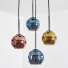 Ripoll Hanglamp, Kogellampje, Cluster hanglamp Blauw, Goud, Koperkleurig, 4-lichts