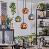Ripoll Hanglamp, Kogellampje, Cluster hanglamp Blauw, Groen, Koperkleurig, 4-lichts
