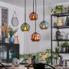 Ripoll Hanglamp, Kogellampje, Cluster hanglamp Blauw, Groen, Koperkleurig, 4-lichts