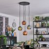 Ripoll Hanglamp, Kogellampje, Cluster hanglamp Blauw, Groen, Koperkleurig, 4-lichts