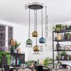 Koyoto Hanglamp, Kogellampje, Cluster hanglamp Blauw, Goud, Groen, 4-lichts
