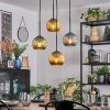 Koyoto Hanglamp, Kogellampje, Cluster hanglamp Blauw, Goud, Groen, 4-lichts