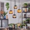 Koyoto Hanglamp, Kogellampje, Cluster hanglamp Blauw, Goud, Koperkleurig, 4-lichts