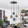Koyoto Hanglamp, Kogellampje, Cluster hanglamp Blauw, Goud, Koperkleurig, 4-lichts