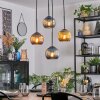 Koyoto Hanglamp, Kogellampje, Cluster hanglamp Blauw, Goud, Koperkleurig, 4-lichts