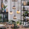 Ripoll Hanglamp, Kogellampje, Cluster hanglamp Amber, Duidelijk, Rookkleurig, 4-lichts