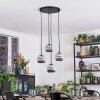 Ripoll Hanglamp, Kogellampje, Cluster hanglamp Chroom, Rookkleurig, 4-lichts