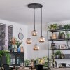 Ripoll Hanglamp, Kogellampje, Cluster hanglamp Chroom, Rookkleurig, 4-lichts