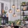 Ripoll Hanglamp, Kogellampje, Cluster hanglamp Chroom, Duidelijk, Rookkleurig, 4-lichts