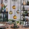 Ripoll Hanglamp, Kogellampje, Cluster hanglamp Blauw, Goud, Groen, 4-lichts