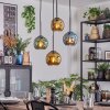 Ripoll Hanglamp, Kogellampje, Cluster hanglamp Blauw, Goud, Groen, 4-lichts