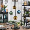 Ripoll Hanglamp, Kogellampje, Cluster hanglamp Blauw, Goud, Groen, 4-lichts
