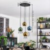 Ripoll Hanglamp, Kogellampje, Cluster hanglamp Blauw, Goud, Groen, 4-lichts