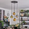 Ripoll Hanglamp, Kogellampje, Cluster hanglamp Blauw, Goud, Groen, 4-lichts