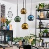 Ripoll Hanglamp, Kogellampje, Cluster hanglamp Blauw, Goud, Groen, 4-lichts