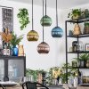 Koyoto Hanglamp, Kogellampje, Cluster hanglamp Blauw, Goud, Groen, Koperkleurig, 4-lichts