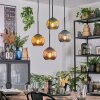 Koyoto Hanglamp, Kogellampje, Cluster hanglamp Blauw, Goud, Groen, Koperkleurig, 4-lichts