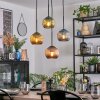 Koyoto Hanglamp, Kogellampje, Cluster hanglamp Blauw, Goud, Groen, Koperkleurig, 4-lichts