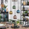 Koyoto Hanglamp, Kogellampje, Cluster hanglamp Blauw, Goud, Groen, Koperkleurig, 4-lichts