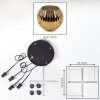 Ripoll Hanglamp, Kogellampje, Cluster hanglamp Goud, 4-lichts