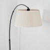 Bassagoda Staande lamp, Booglampen Zwart, 1-licht, Stoffen lampenkap