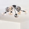 Koyoto Plafondlamp, Kogellampje Amber, Duidelijk, Rookkleurig, 8-lichts