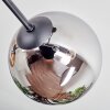Koyoto Plafondlamp, Kogellampje 78 cm Amber, Chroom, Rookkleurig, 6-lichts