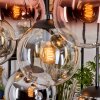 Gastor Hanglamp, Kogellampje, Hanglamp Amber, Chroom, Duidelijk, Koperkleurig, Rookkleurig, 8-lichts