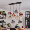 Gastor Hanglamp, Kogellampje, Hanglamp Amber, Chroom, Duidelijk, Koperkleurig, Rookkleurig, 8-lichts