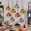 Gastor Hanglamp, Kogellampje, Hanglamp Chroom, Goud, Duidelijk, Koperkleurig, Rookkleurig, 8-lichts